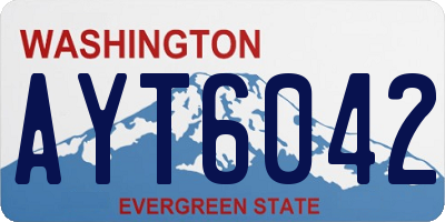 WA license plate AYT6042
