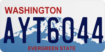 WA license plate AYT6044