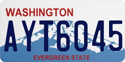WA license plate AYT6045