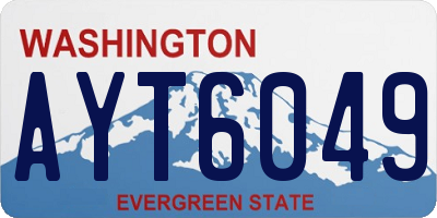 WA license plate AYT6049