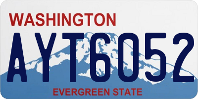 WA license plate AYT6052