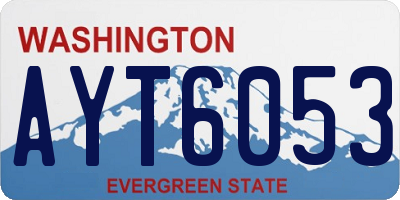 WA license plate AYT6053