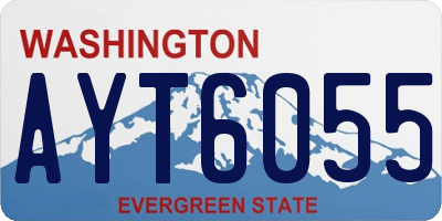WA license plate AYT6055