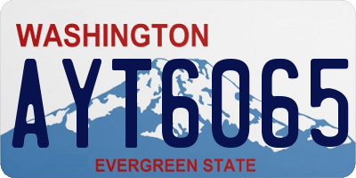 WA license plate AYT6065