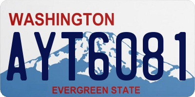 WA license plate AYT6081