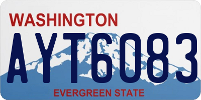 WA license plate AYT6083