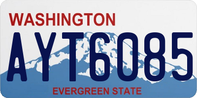 WA license plate AYT6085