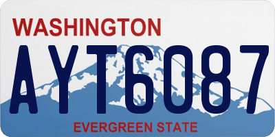 WA license plate AYT6087