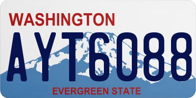 WA license plate AYT6088