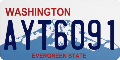 WA license plate AYT6091