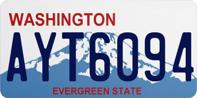 WA license plate AYT6094