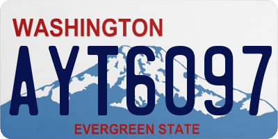 WA license plate AYT6097