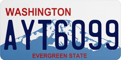 WA license plate AYT6099