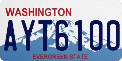WA license plate AYT6100