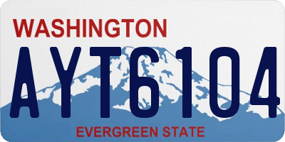 WA license plate AYT6104