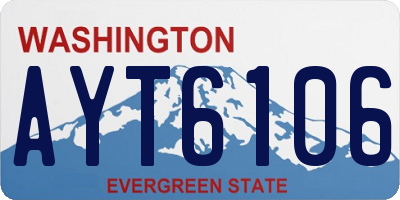 WA license plate AYT6106