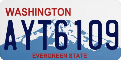 WA license plate AYT6109