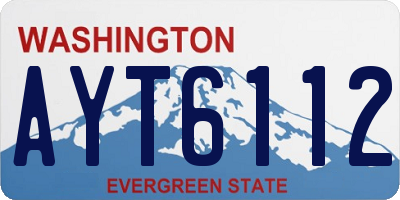 WA license plate AYT6112