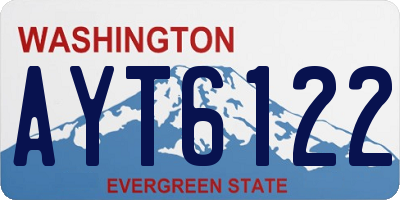 WA license plate AYT6122