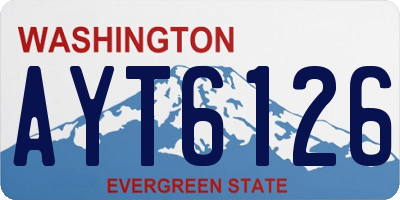 WA license plate AYT6126