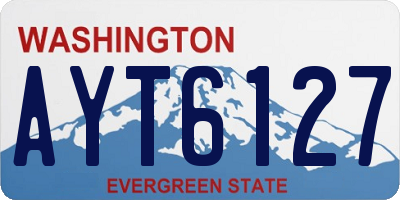 WA license plate AYT6127