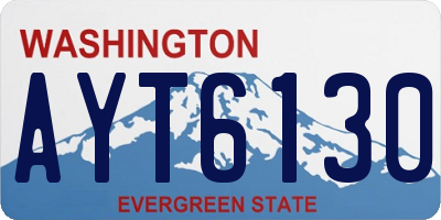 WA license plate AYT6130