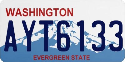 WA license plate AYT6133