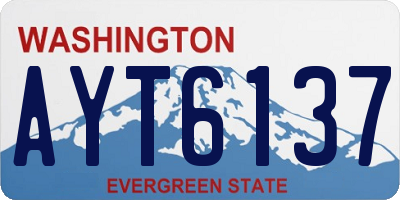 WA license plate AYT6137