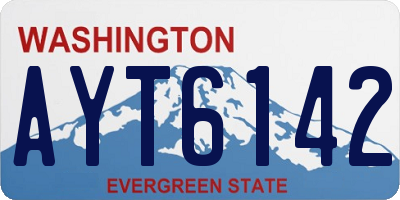 WA license plate AYT6142