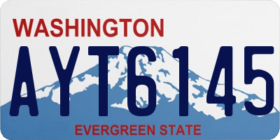 WA license plate AYT6145