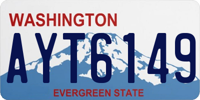 WA license plate AYT6149