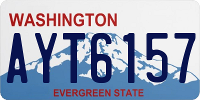WA license plate AYT6157