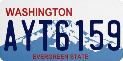 WA license plate AYT6159