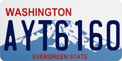 WA license plate AYT6160