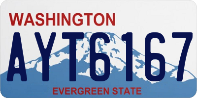 WA license plate AYT6167