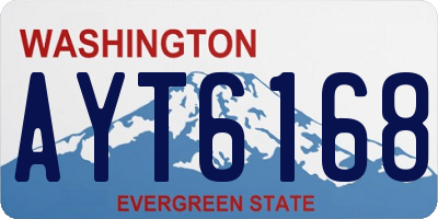 WA license plate AYT6168