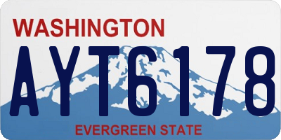 WA license plate AYT6178