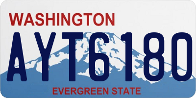 WA license plate AYT6180