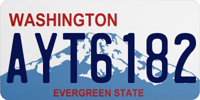 WA license plate AYT6182