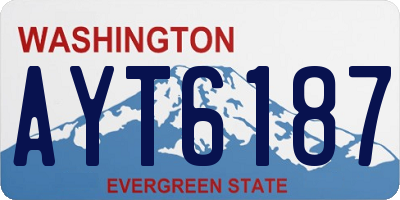 WA license plate AYT6187