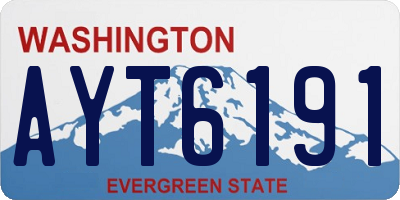 WA license plate AYT6191