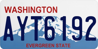 WA license plate AYT6192