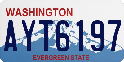WA license plate AYT6197