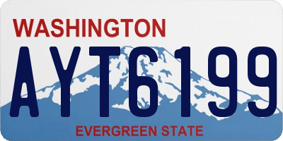 WA license plate AYT6199
