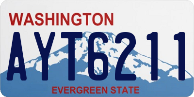 WA license plate AYT6211