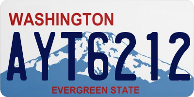 WA license plate AYT6212