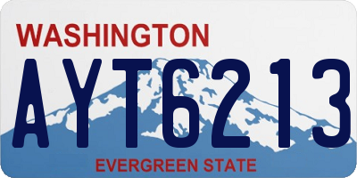 WA license plate AYT6213