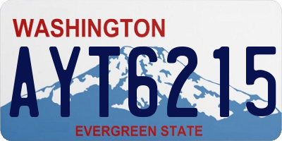 WA license plate AYT6215