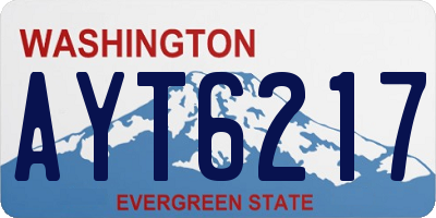 WA license plate AYT6217