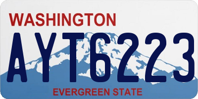 WA license plate AYT6223